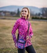 fioletowa torebka listonoszka sowa