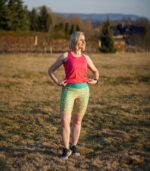 kolorowe legginsy sportowe krótkie kolarki bikery z kieszonką na telefon Salsa