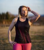 czarna koszulka bokserka tanktop sportowy techniczny damski Milionerka