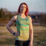 kolorowa koszulka bokserka tanktop sportowy techniczny damski Salsa