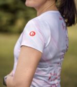 damska koszulka techniczna biało-czerwona szypszyna