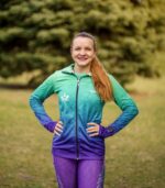 damska kolorowa sportowa bluza z wycięciem na zegarek Zorza polarna