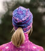 kolorowa czapka dwustronna z wycięciem na kitkę sportowa Bergen Jednorożec