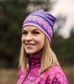 kolorowa czapka dwustronna z wycięciem na kitkę sportowa Bergen Jednorożec