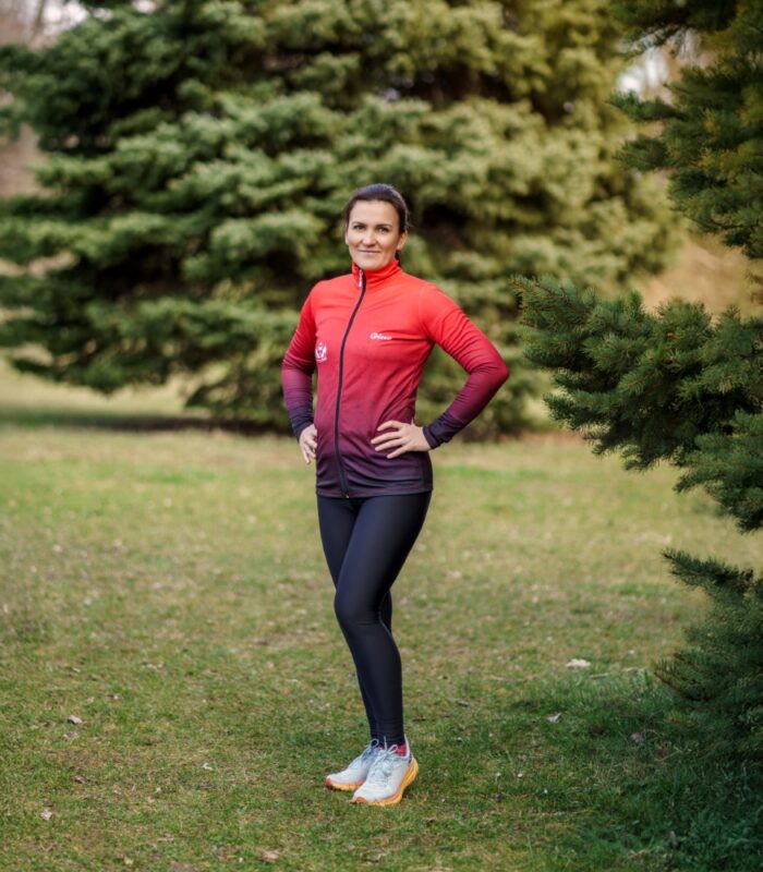czerwono czarna bluza sportowa damska wino