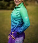 damska kolorowa sportowa bluza z wycięciem na zegarek Zorza polarna