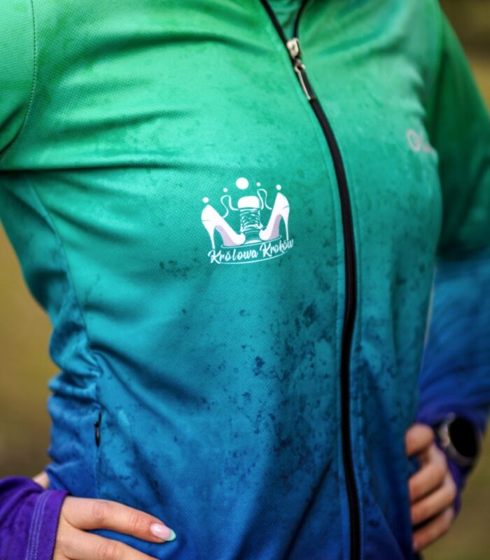 damska kolorowa sportowa bluza z wycięciem na zegarek Zorza polarna