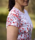 damska koszulka techniczna biało-czerwona szypszyna