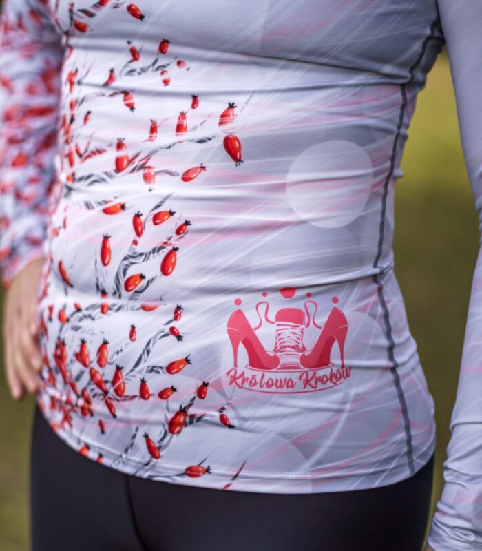 biało czerwony longsleeve sportowy damski szypszyna