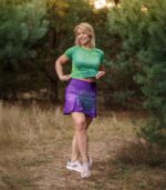 spódniczko spodenki do biegania fioletowe lawenda