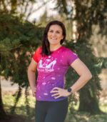 koszulka techniczna damska fioletowa Królowa Kroków śliwka