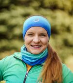 kolorowa opaska sportowa na głowę błękitna laguna