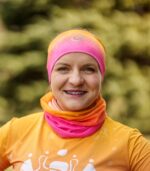 kolorowa opaska sportowa na głowę brzoskwinka