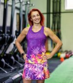 kolorowa spódniczka ze spodenkami sportowa krokodyl