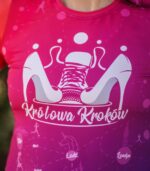 koszulka techniczna damska fioletowa Królowa Kroków śliwka