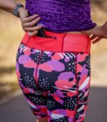 kolorowe legginsy sportwowe damskie z kieszonką na telefon floreski