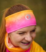 kolorowa opaska sportowa na głowę brzoskwinka