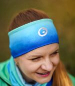 kolorowa opaska sportowa na głowę błękitna laguna