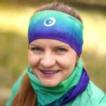 opaska fioletowo turkusowa sportowa