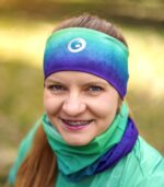 opaska fioletowo turkusowa sportowa