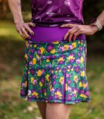 kolorowa spódniczka ze spodenkami sportowa do biegania krokusy