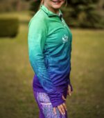 damska kolorowa sportowa bluza z wycięciem na zegarek Zorza polarna