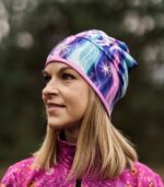 kolorowa czapka dwustronna z wycięciem na kitkę sportowa Bergen Jednorożec