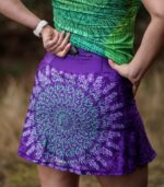 spódniczko spodenki do biegania fioletowe lawenda