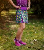 kolorowa spódniczka ze spodenkami sportowa do biegania krokusy