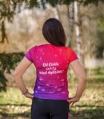 koszulka techniczna damska fioletowa Królowa Kroków śliwka