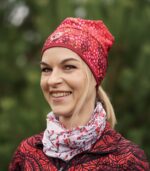 dwustronna czapka sportowa z wycięciem na kitkę szypszyna malina