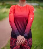 czerwone sportowe rękawki na rower do biegania wino