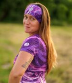 fioletowa koszulka techniczna damska jagody