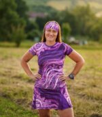 fioletowa koszulka techniczna damska jagody