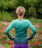 zielony damski sportowy longsleeve miętówka