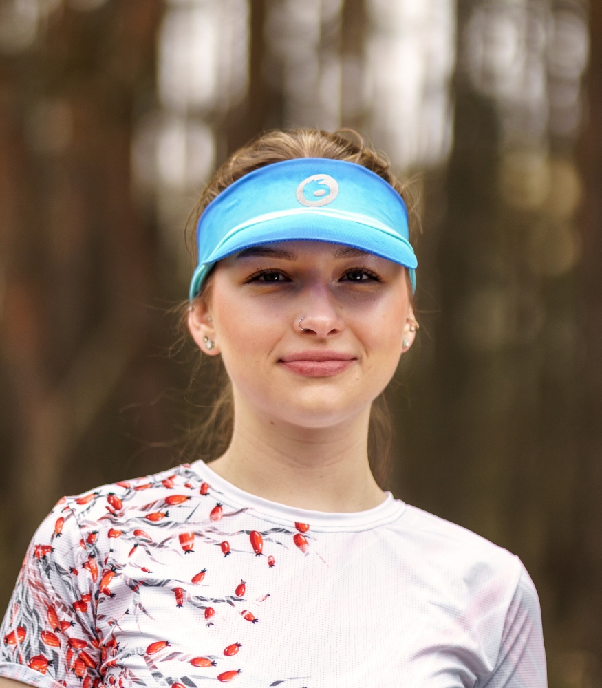 niebieski daszek sportowy błękitna laguna