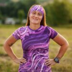 fioletowa koszulka techniczna damska jagody