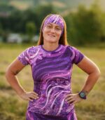 fioletowa koszulka techniczna damska jagody