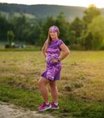 fioletowa spódniczka ze spodenkami sportowa jagody