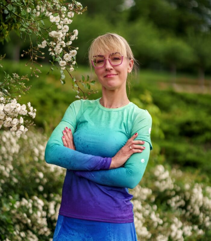 kolorowe rękawki sportowe do biegania na rower zorza polarna