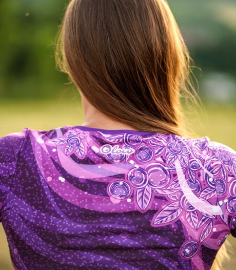 fioletowa koszulka techniczna damska jagody