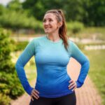 niebieski sportowy longsleeve damski laguna