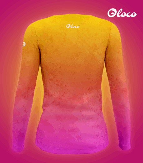 koszulka sportowa z długim rękawem brzoskwinka