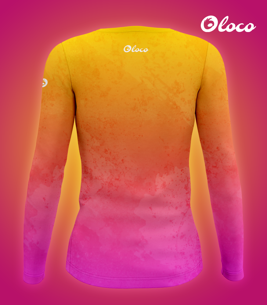 koszulka sportowa z długim rękawem brzoskwinka