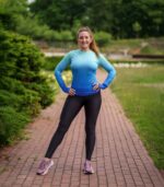 niebieski sportowy longsleeve damski laguna