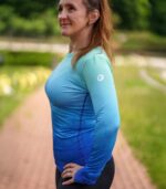 niebieski sportowy longsleeve damski laguna