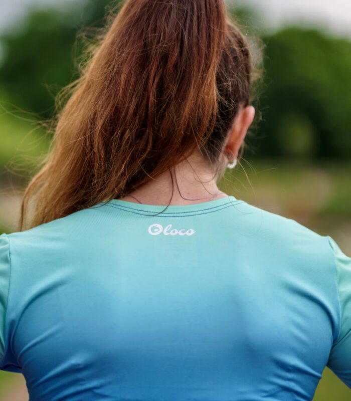 niebieski sportowy longsleeve damski laguna