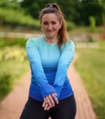 niebieski sportowy longsleeve damski laguna