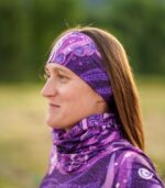 opaska sportowa na głowę fioletowa jagody