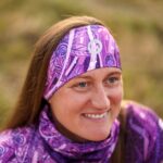 opaska sportowa na głowę fioletowa jagody